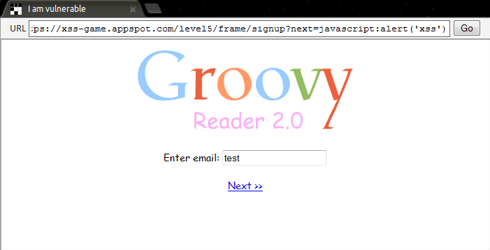 Google XSS - Level 5 XSS