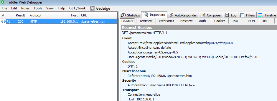 Netgear CG3700b Vulnerabilities - Basic Auth