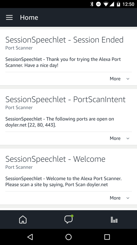 Alexa Port Scanner - Success