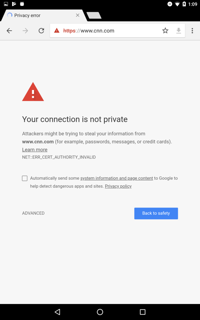 Android Apps Through Burp - SSL Error