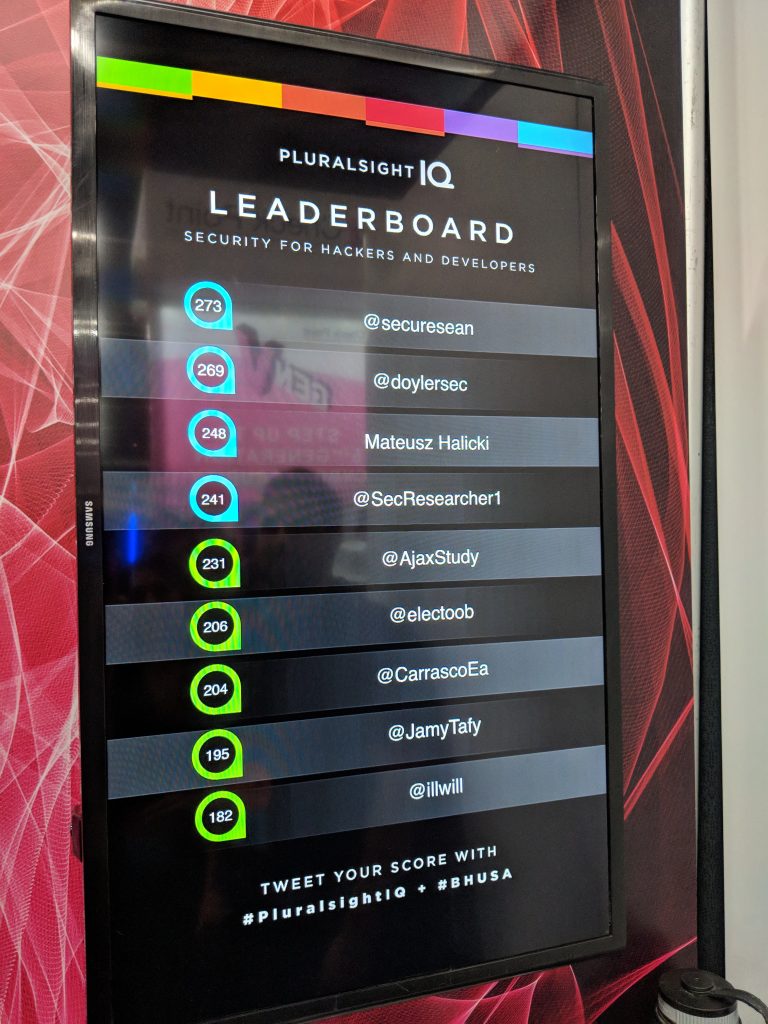 Black Hat / DEF CON - Leaderboard