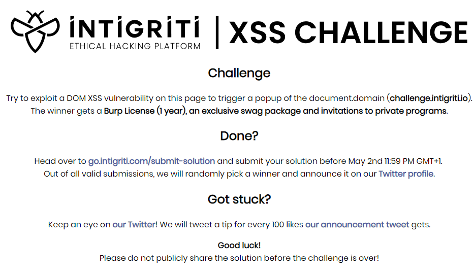 Intigriti XSS - Challenge