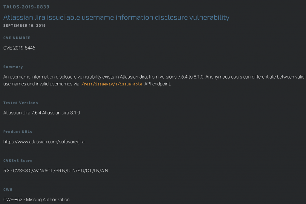 Jira Username Enumeration - Disclosure