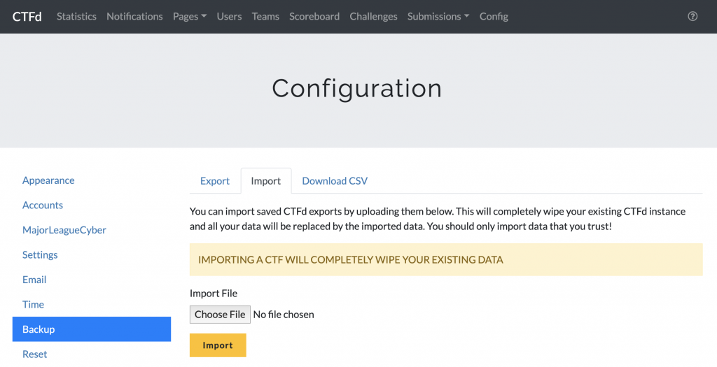 Import CTF