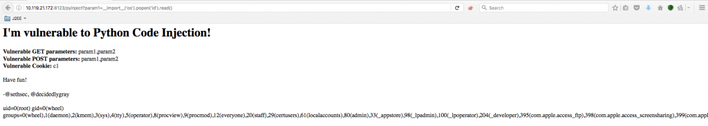 Python Code Injection - Browser Exploit