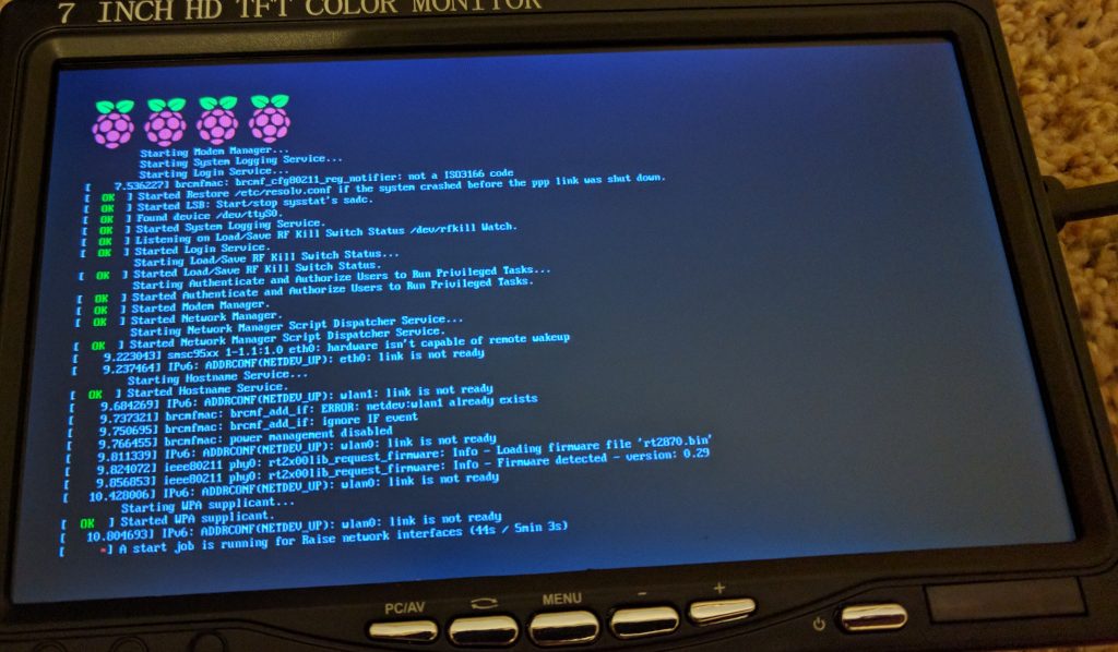 Raspberry Pi Kali - Booting