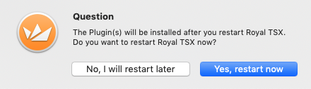 Royal TSX - Application Restart