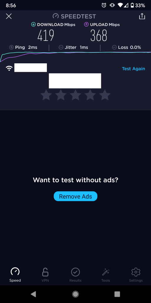 Slow Ubiquiti UniFi PRO - Improved speed test