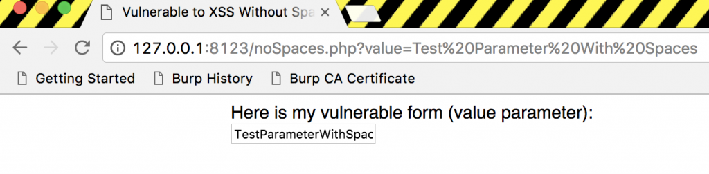 XSS Without Spaces - Filter